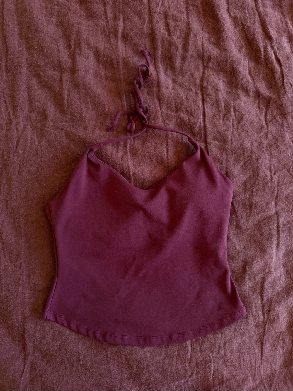 CSB Elsie Halter Tank in Burgundy size M - Picture 2 of 4